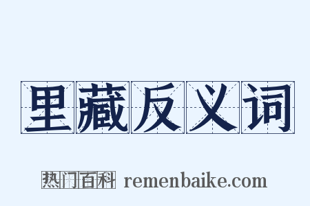 里藏反义词是什么意思的图片